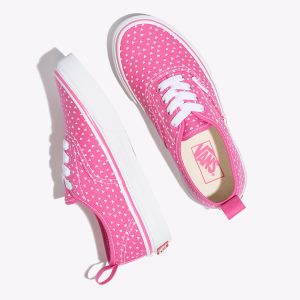 Vans Kiz Çocuk Spor Ayakkabı Hand Drawn Hearts Authentic Elastic Lace Pembe/Beyaz | 44223-658